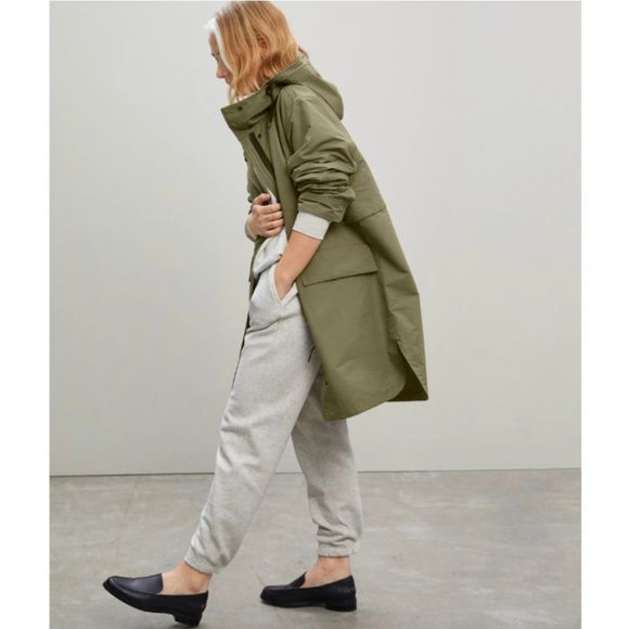 Everlane Jackets & Blazers - Everlane Womens The ReNew Anorak Rain Jacket XXS Bay Leaf Green NWT